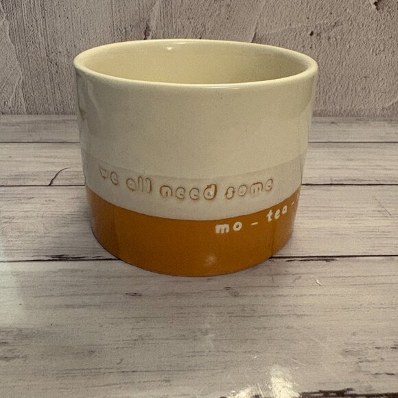 Old Pottery Mug Company Ceramic 12oz 2 Tone Motivational Coffee Mug (SKU: 199MI) - Picture 2 of 5